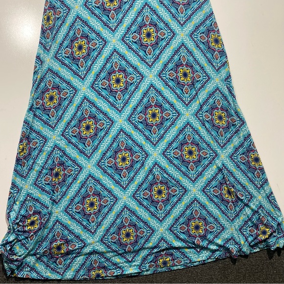 Loft Beach Blue Smocked Off The Shoulders Short Sleeve Flowy Maxi Dress XS - Picture 10 of 14